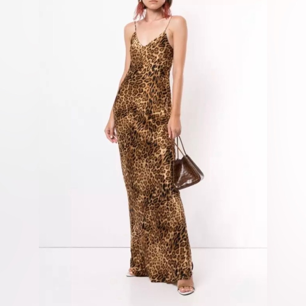 🛑SOLD🛑NILI LOTAN leopard-print silk charmeuse gown NWT🛑SOLD🛑EBAY - Picture 1 of 9
